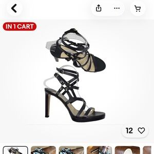 Jimmy Choo Elegant Black Strappy Heels Size 36, like new in box , worn twice